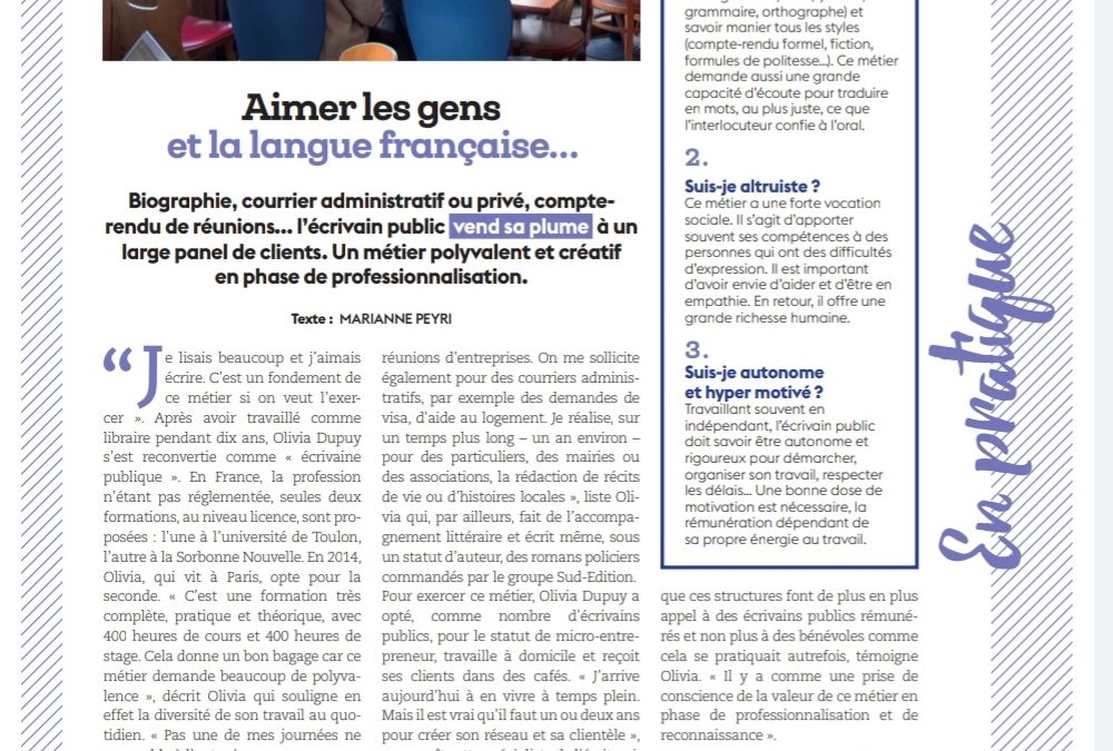 Écrivain public, un beau métier !